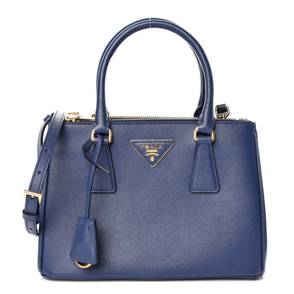 Prada Saffiano Lux Small Galleria Double Zip Tote Bluette 1 of 14