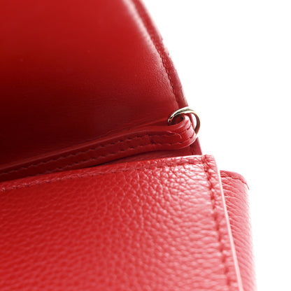 Christian Louboutin Calfskin Spikes Loubinthesky Paloma Clutch Red 12 of 13
