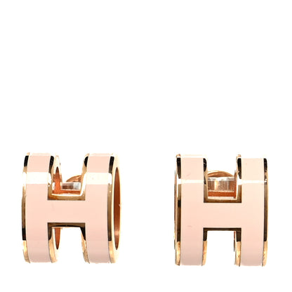 Hermes Rose Gold Lacquered Pop H Earrings Rose Dragee 1 of 4