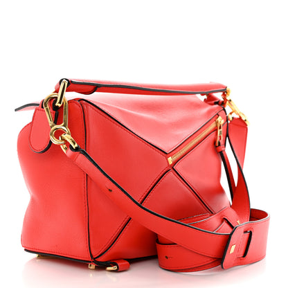 Loewe Calfskin Small Puzzle Bag Scarlet 3 of 12