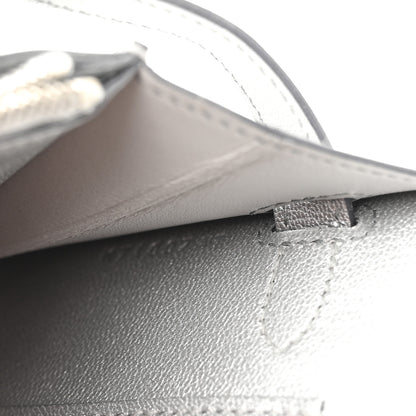 Hermes Metallic Chevre Chamkilight Kelly Wallet To Go Argent 7 of 11