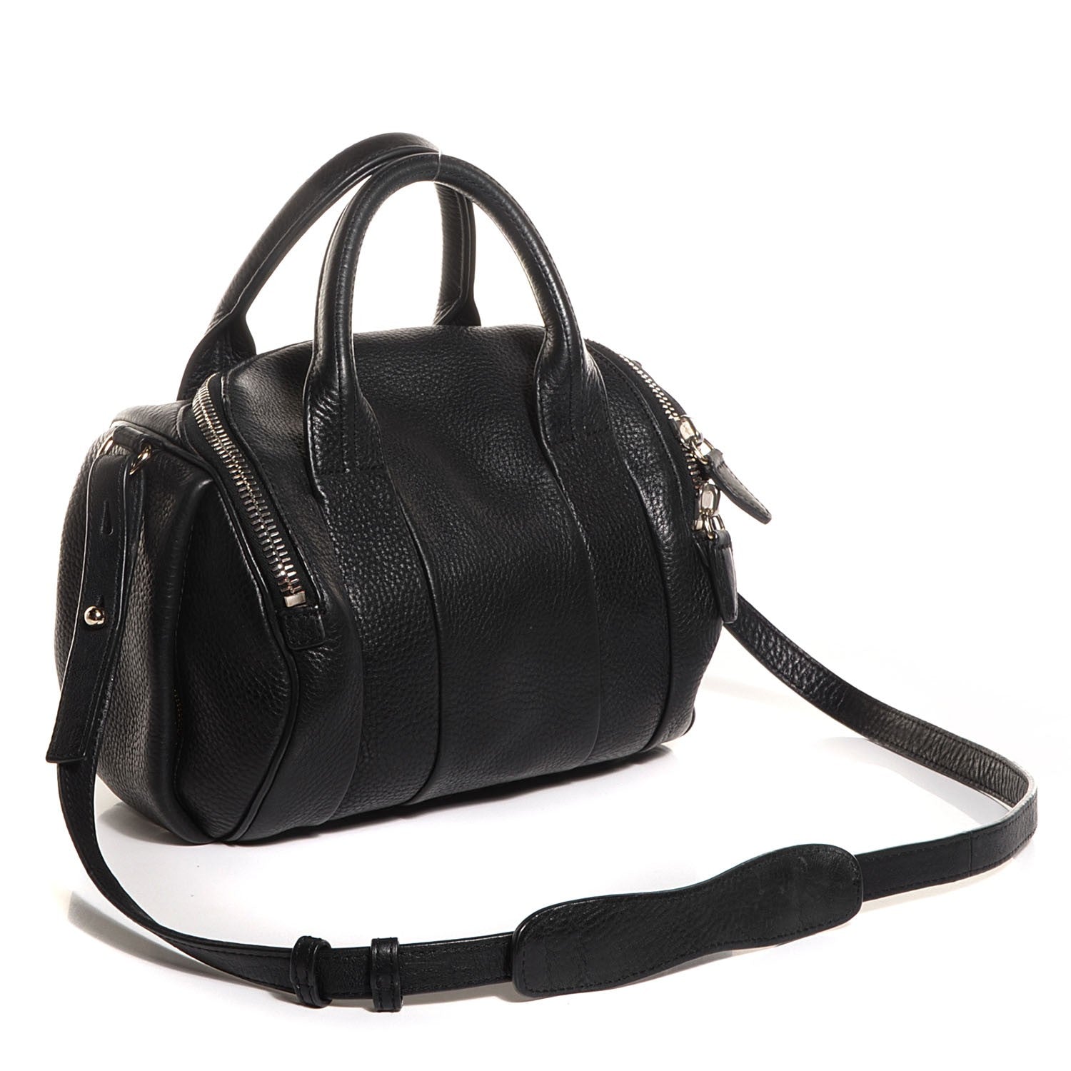 Alexander Wang Pebbled Lambskin Rockie Black Silver Hardware 4 of 9