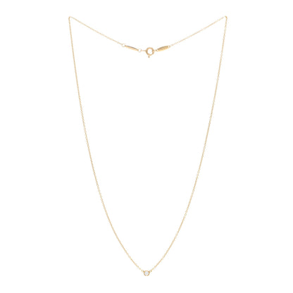 Tiffany 18K Yellow Gold Diamond .05ct Elsa Peretti Diamonds by the Yard Pendant Necklace 3 of 5