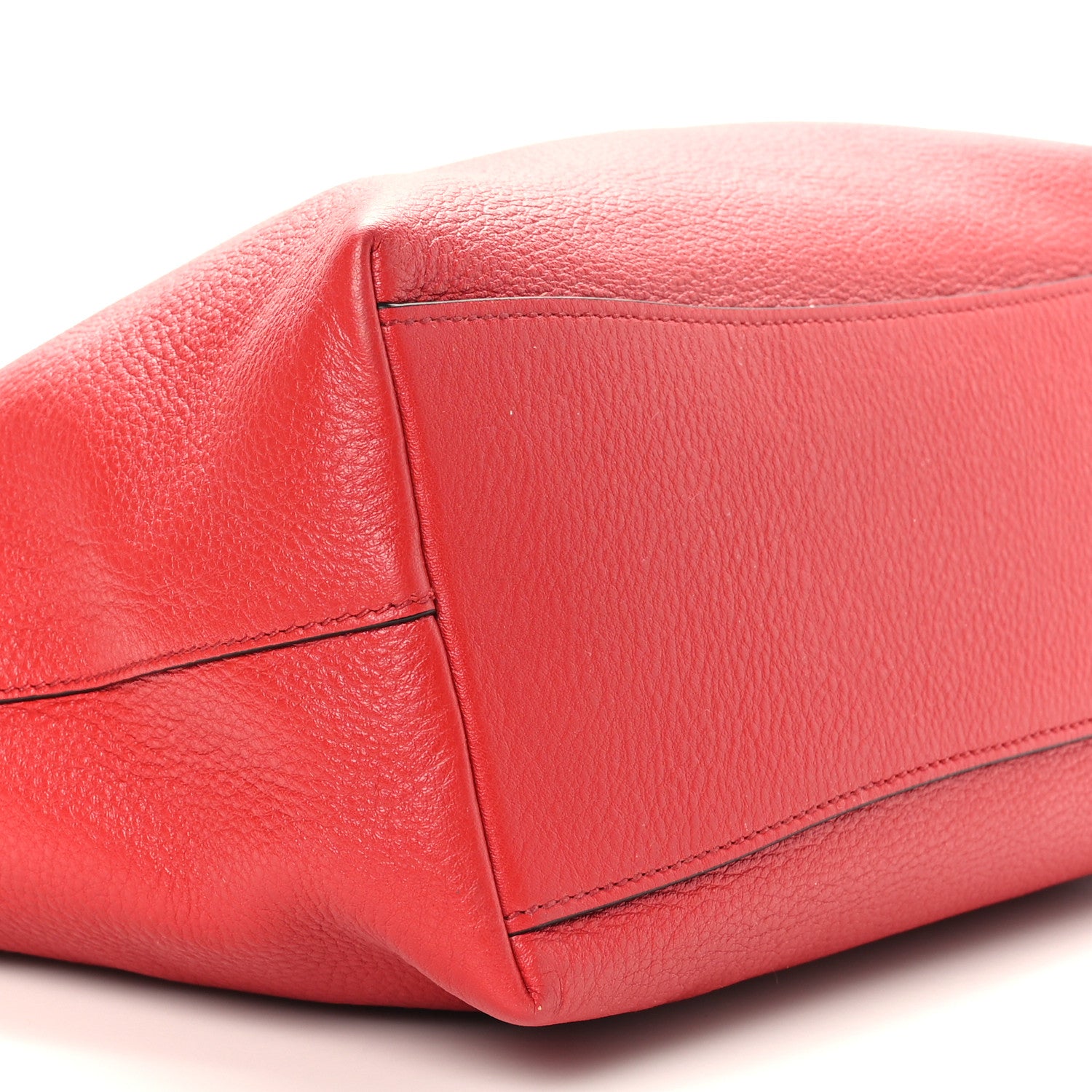 Prada Vitello Daino Embossed Logo Shopping Tote Red 13 of 14