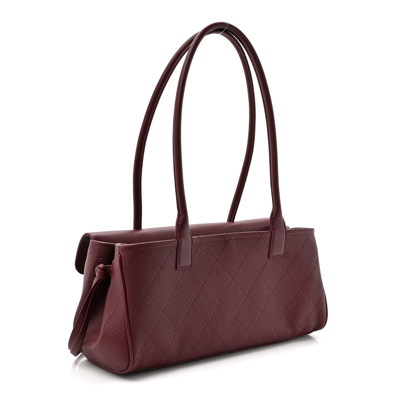 Chanel Grained Calfskin Stitched Urban Essentials Small Shopping Bag Burgundy 3 of 12