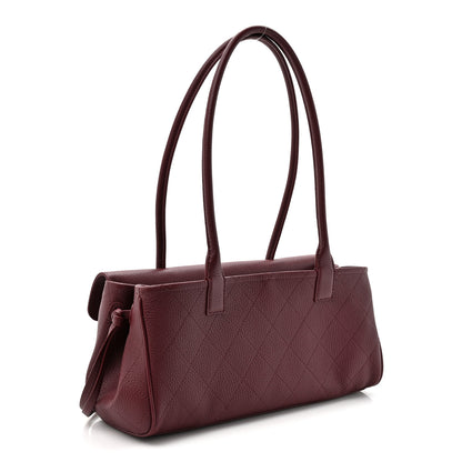 Chanel Grained Calfskin Stitched Urban Essentials Small Shopping Bag Burgundy 3 of 12