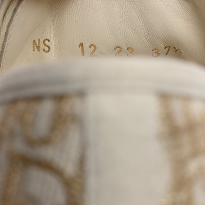 Christian Dior Canvas Lurex Oblique Walk'N'Dior Platform Sneakers 37.5 Pale Gold 7 of 9