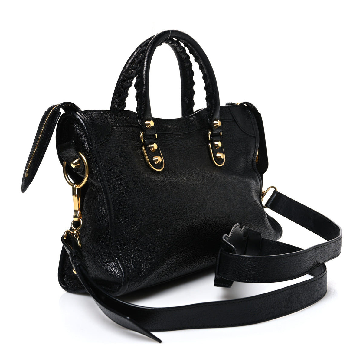 Balenciaga Chevre Gold Metallic Edge Hardware S City Black 4 of 11
