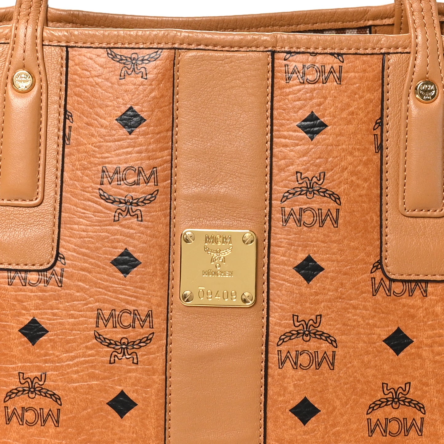 Visetos Medium Liz Reversible Shopper Tote Cognac