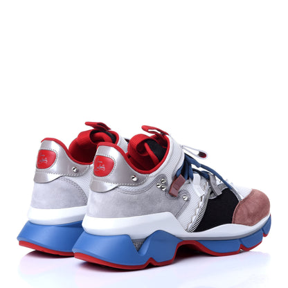 Christian Louboutin Mesh Suede Red Runner Flat Sneaker 40 Multicolor 4 of 11