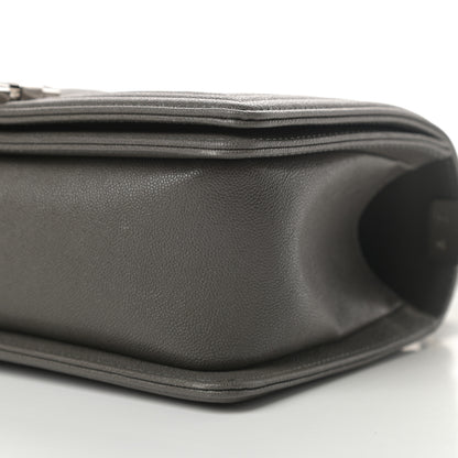 Chanel Caviar Quilted Medium Boy Flap Grey 10 of 13