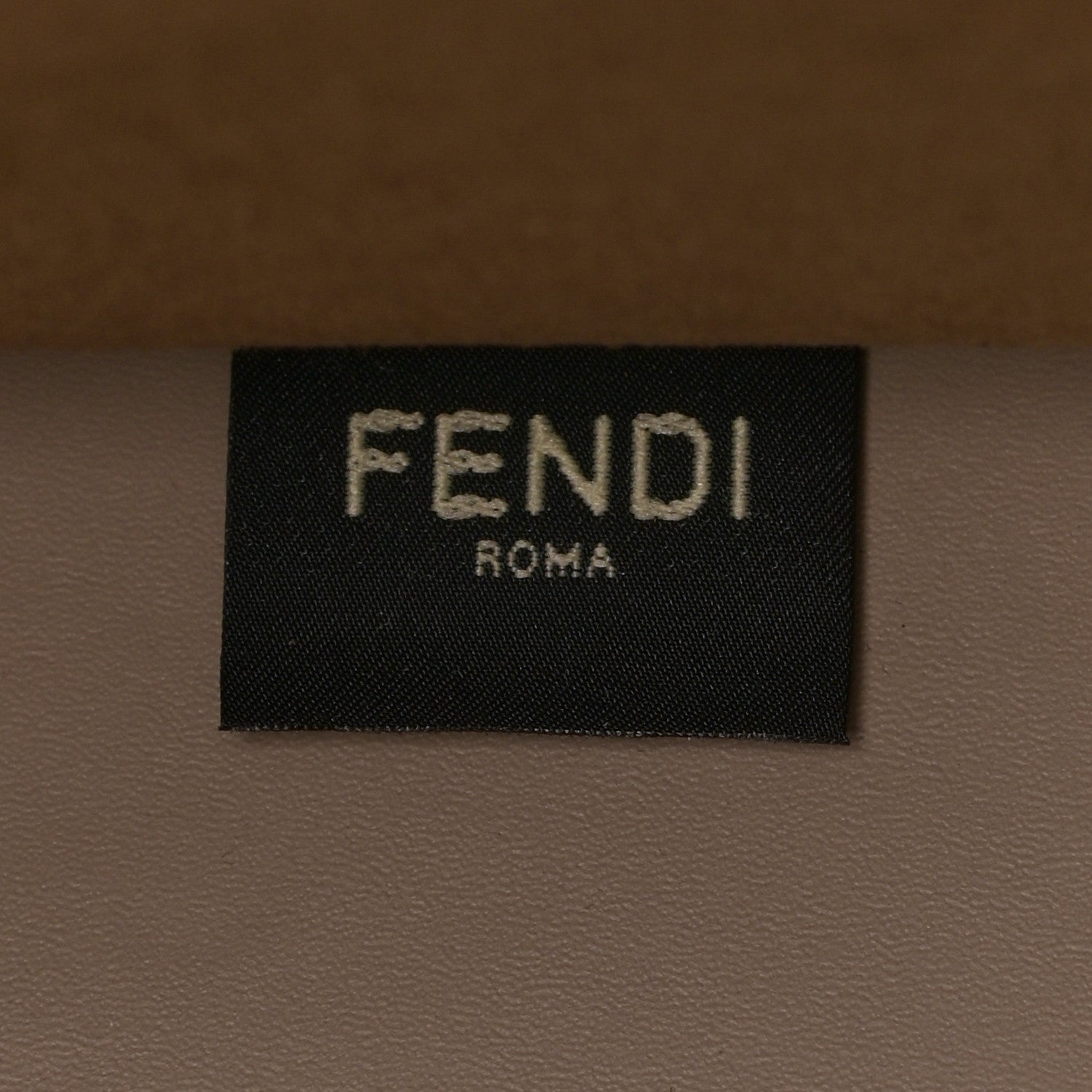 Fendi Vitello King Plexiglass Logo Embossed Medium Fendi Sunshine Shopper Tote Tortora 7 of 9
