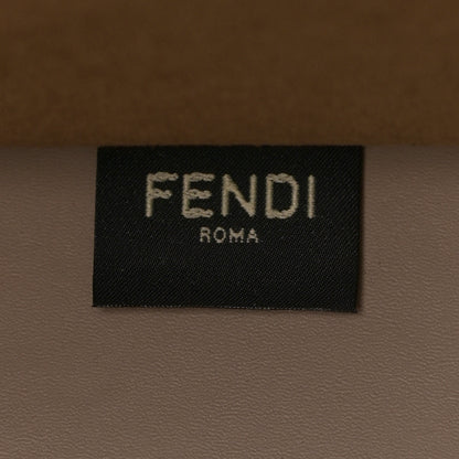 Fendi Vitello King Plexiglass Logo Embossed Medium Fendi Sunshine Shopper Tote Tortora 7 of 9