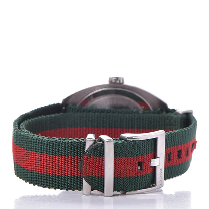 Gucci Stainless Steel Nylon 41mm GG2570 Quartz Watch Black 4 of 6