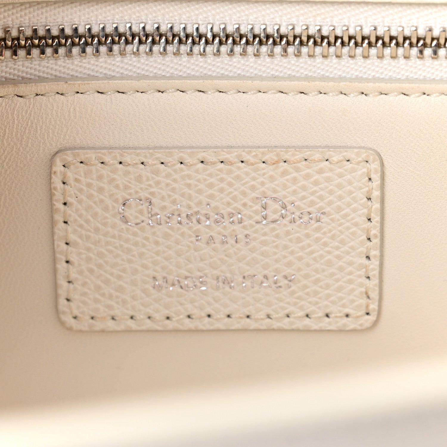 Christian Dior Grained Calfskin 30 Montaigne Chain Flap Bag White 6 of 10