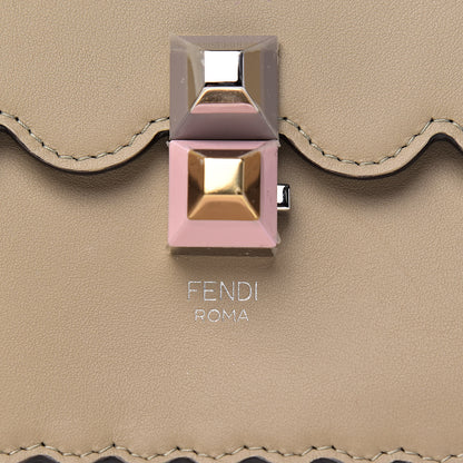 Fendi Vitello Baltico Scalloped Studded Kan I Shoulder Bag Amido 9 of 16