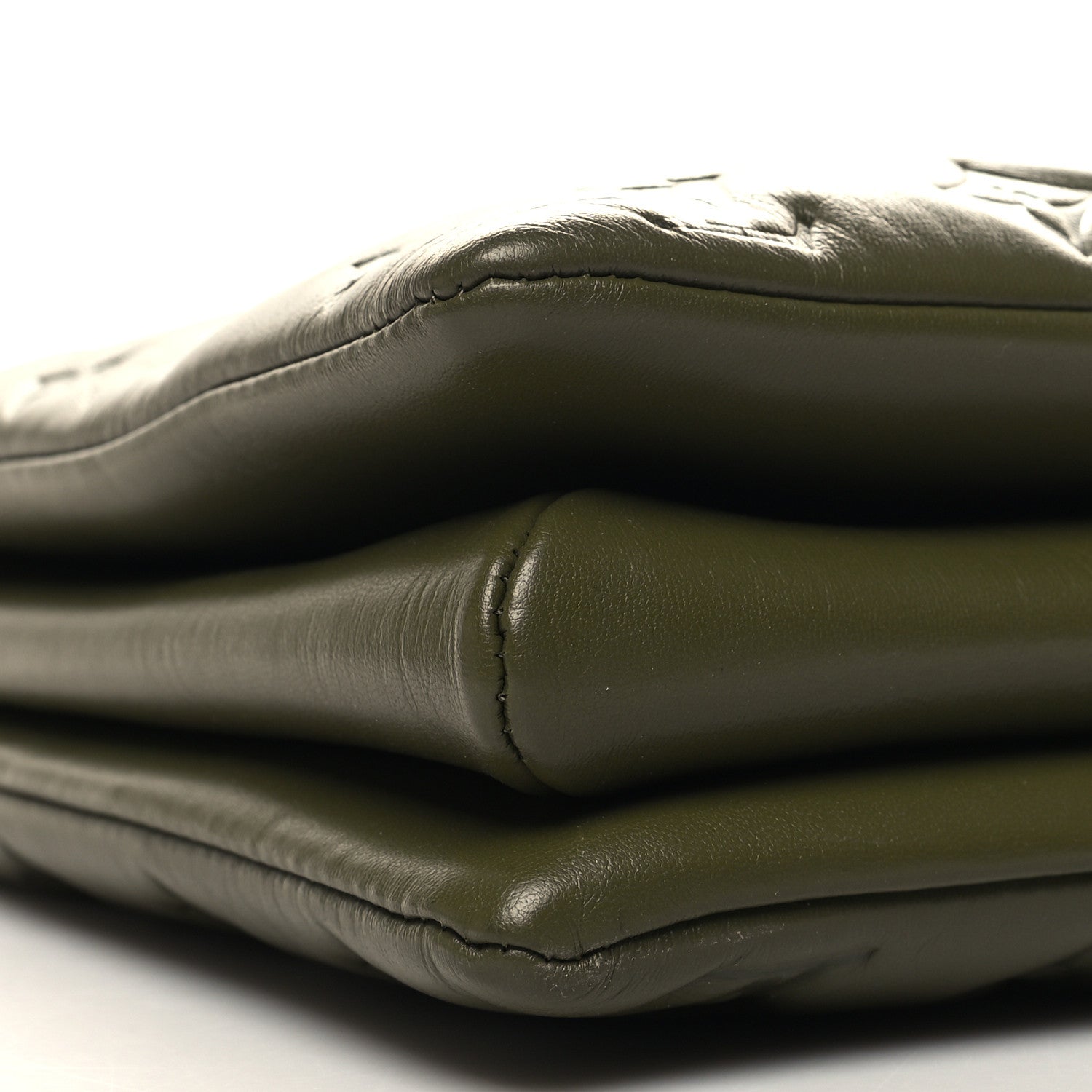 Louis Vuitton Lambskin Embossed Monogram Coussin MM Khaki 9 of 10