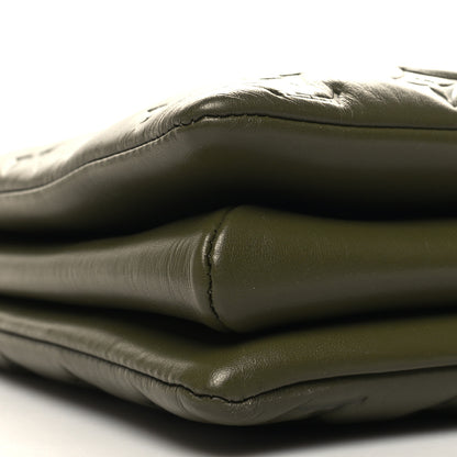 Louis Vuitton Lambskin Embossed Monogram Coussin MM Khaki 9 of 10