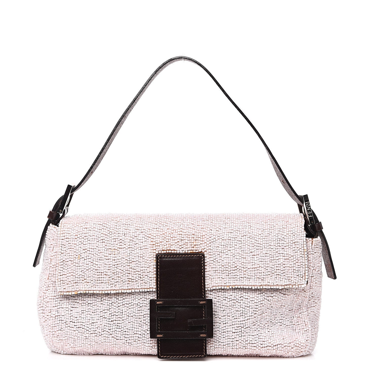 Fendi Beaded Baguette Pale Pink 1 of 15