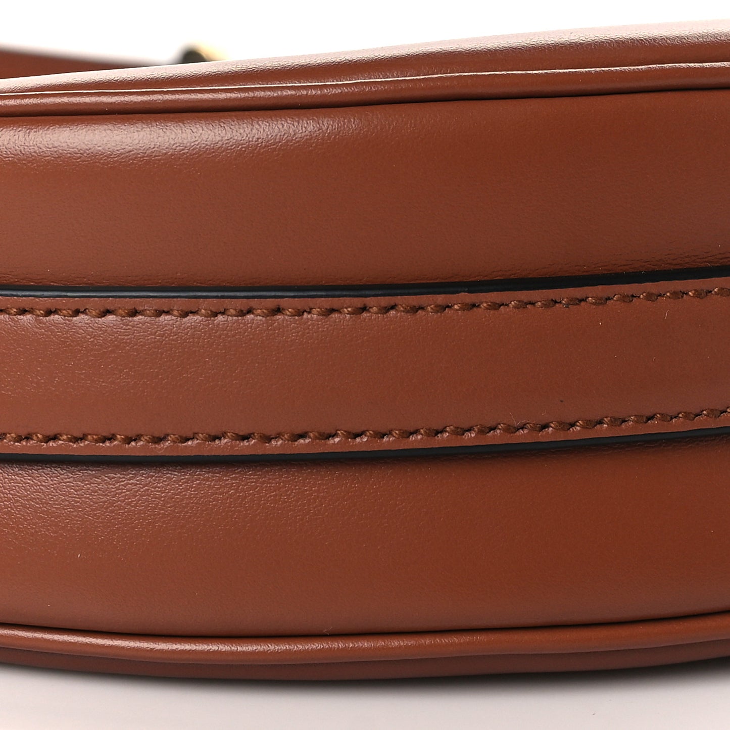 Soft Calfskin Arque Shoulder Bag Cognac
