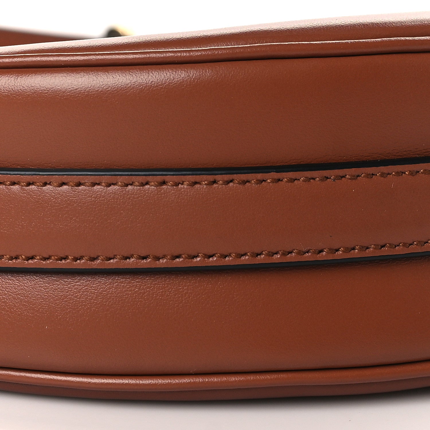 Prada Soft Calfskin Arque Shoulder Bag Cognac 6 of 7