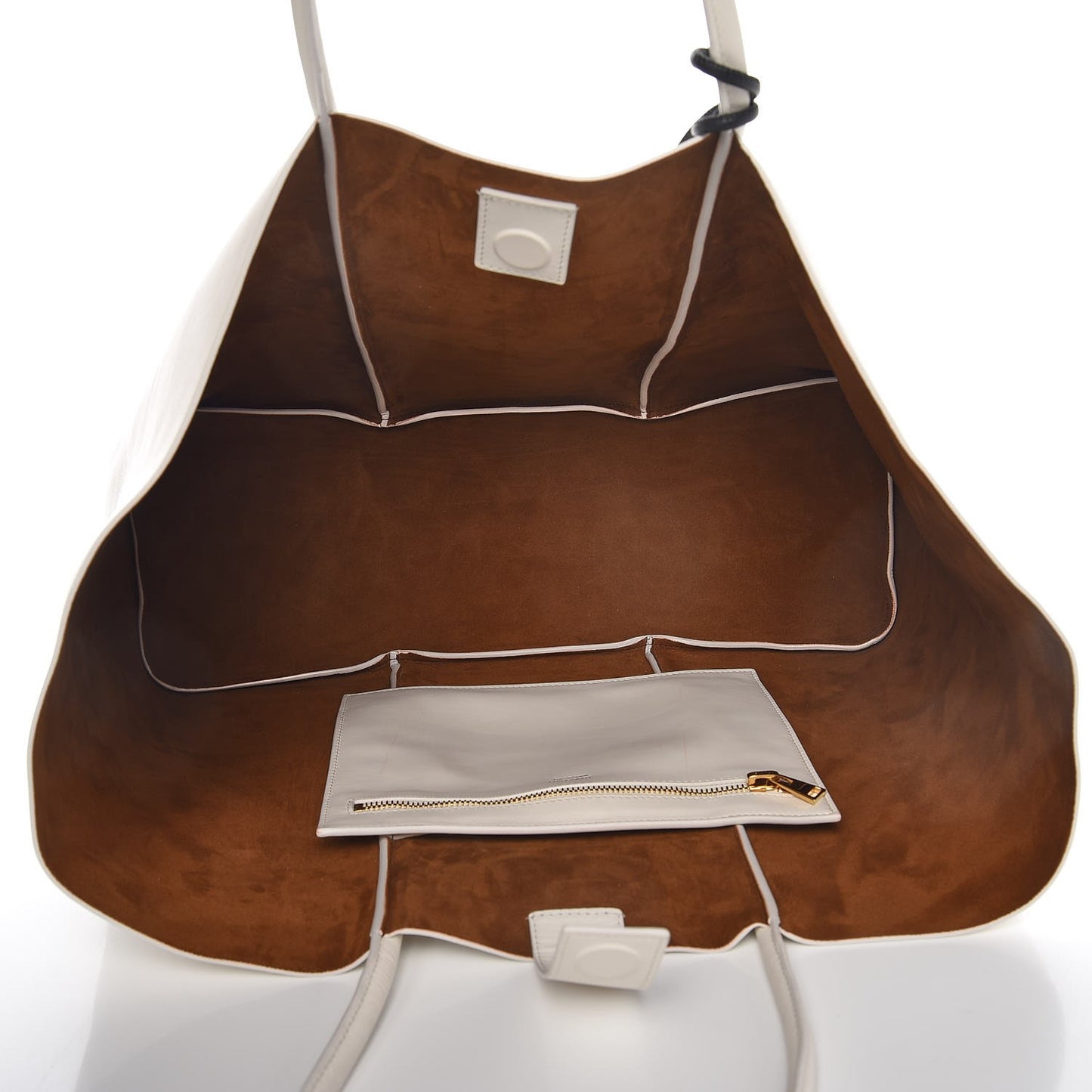 Smooth Calfskin Tubo Horizontal Tote Chalk