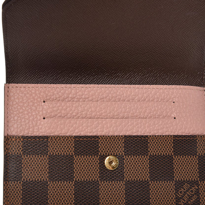 Louis Vuitton Damier Ebene Normandy Compact Wallet Rose Ballerine 7 of 7
