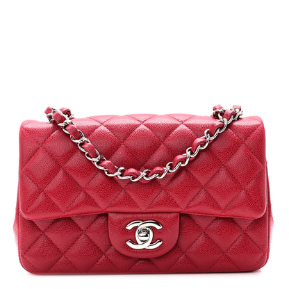 Chanel Caviar Quilted Mini Rectangular Flap Red 1 of 10