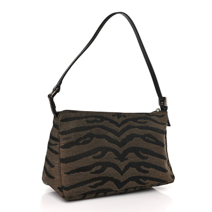 Fendi Canvas Tiger Print Pochette Brown 3 of 8