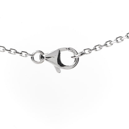 Van Cleef & Arpels 18K White Gold Mother of Pearl Lucky Alhambra Heart Pendant Necklace 4 of 5