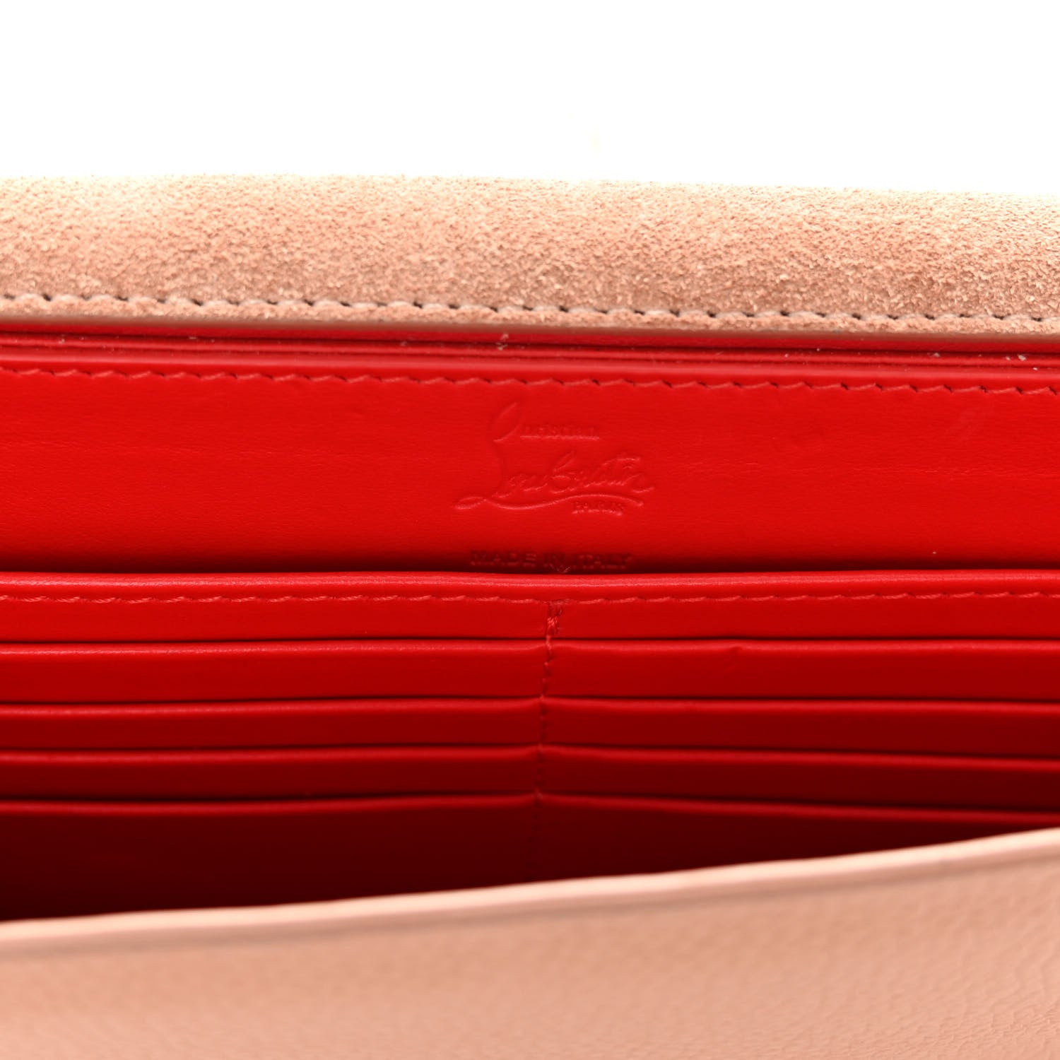 Christian Louboutin Veau Velours Calfskin Vero Dodat Clutch Nude 6 of 9