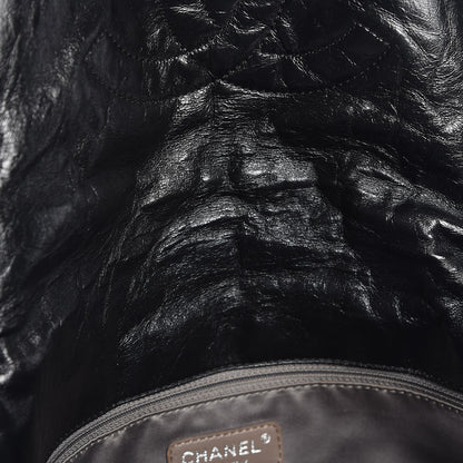 Chanel Glazed Calfskin Twisted Maxi Flap Black 10 of 13