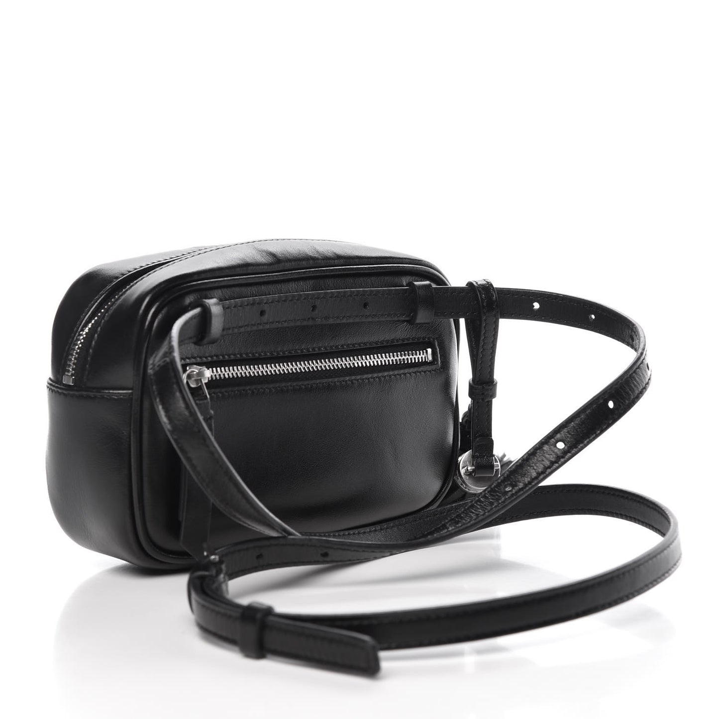 Calfskin Matelasse Studded Monogram Lou Belt Bag Black
