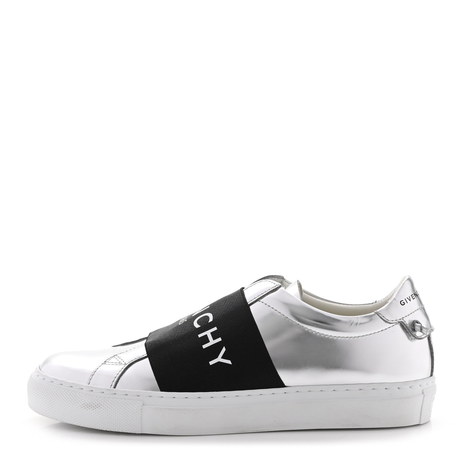 Givenchy Calfskin Band Logo Womens Urban Street Sneakers 36.5 Silvery 1 of 10