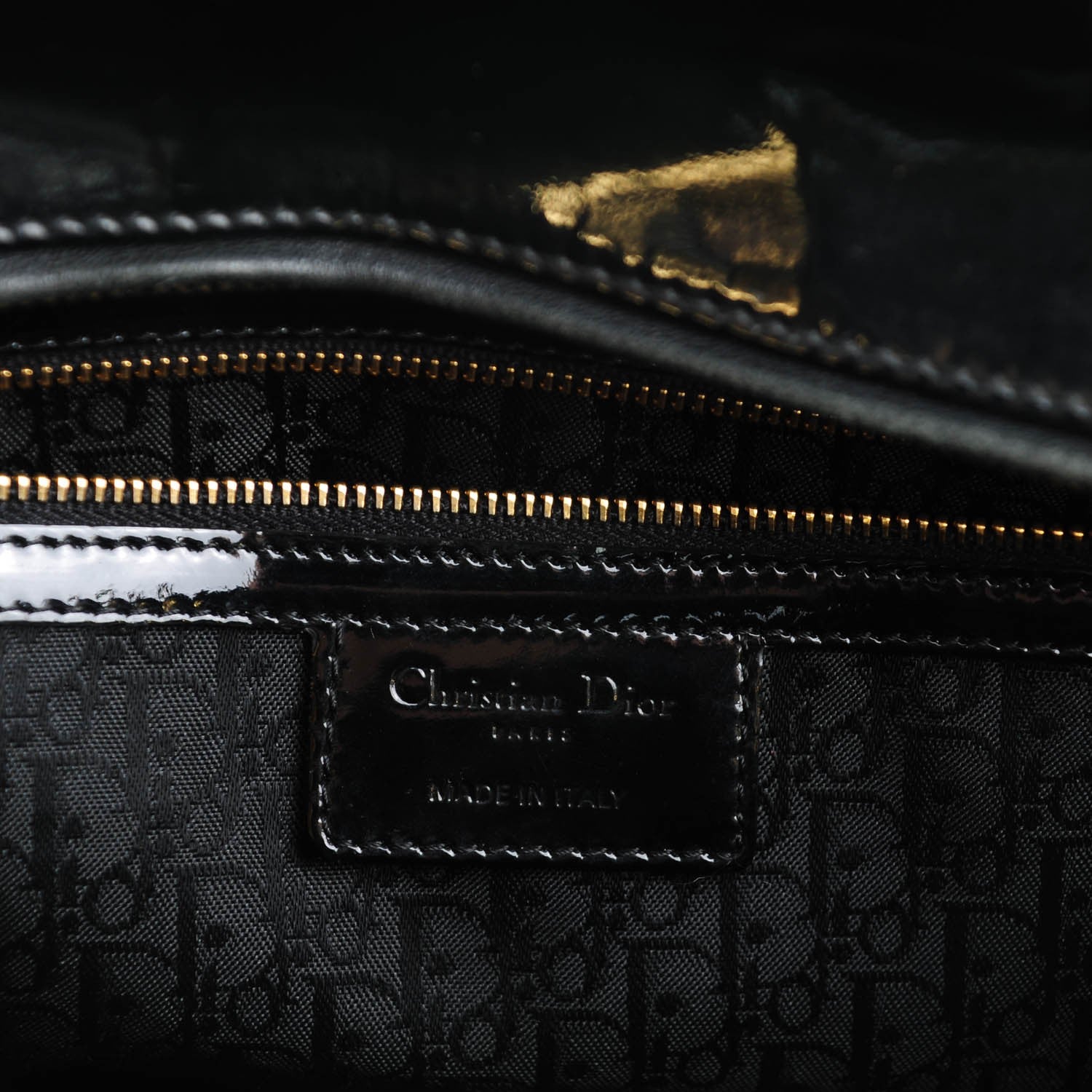 Christian Dior Patent Cannage Large Lady Dior Black 6 of 7