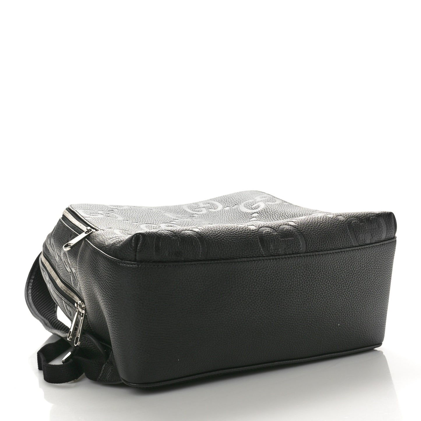 Calfskin Jumbo GG Embossed Large Backpack Black