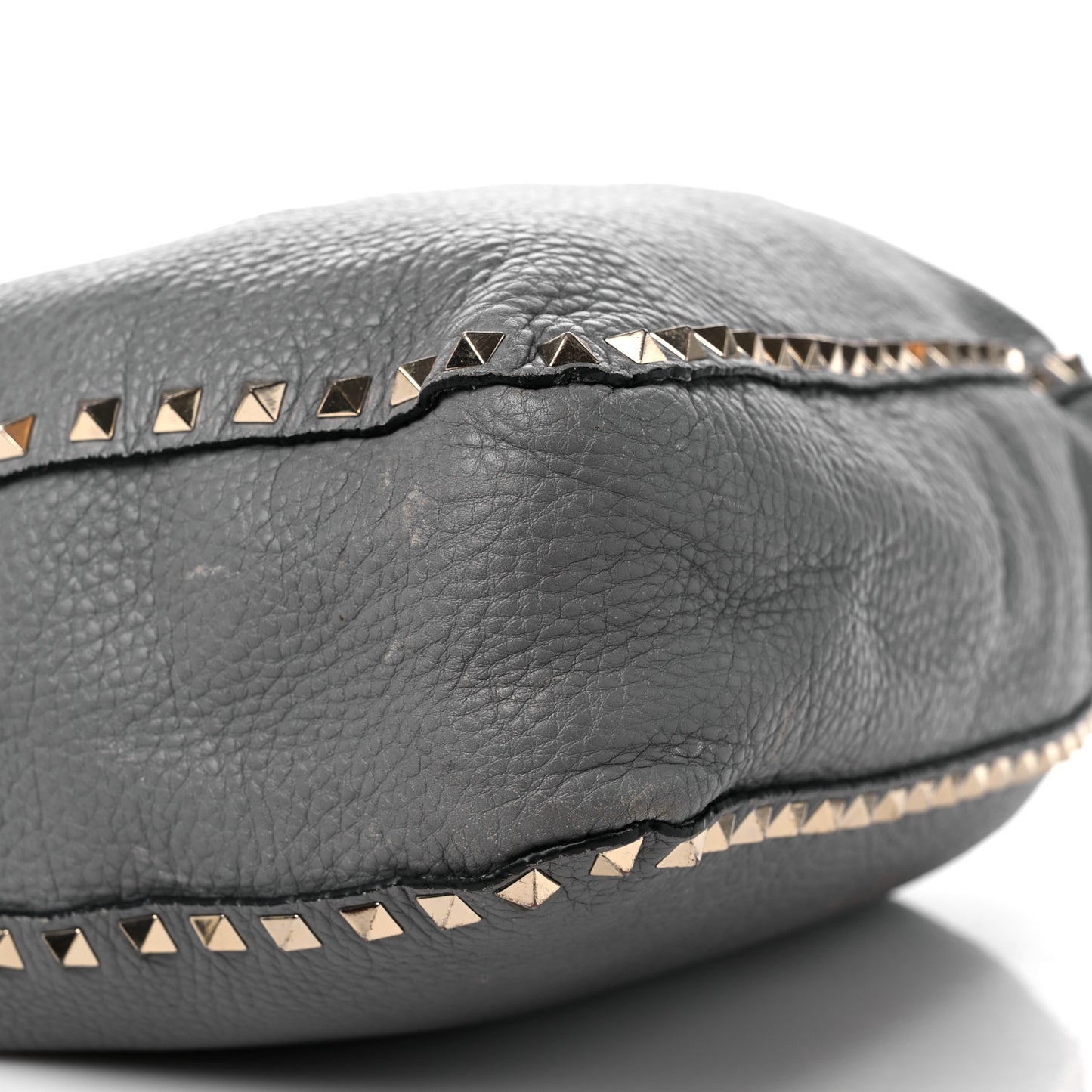 Pebbled Calfskin Small Rockstud Flip-Lock Messenger Bag Pebble