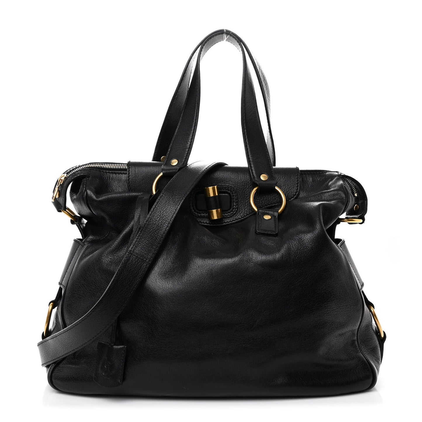 Calfskin Muse Messenger Bag Black