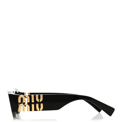 Miu Miu Acetate Oval Glimpse Sunglasses SMU11W Black 2 of 7