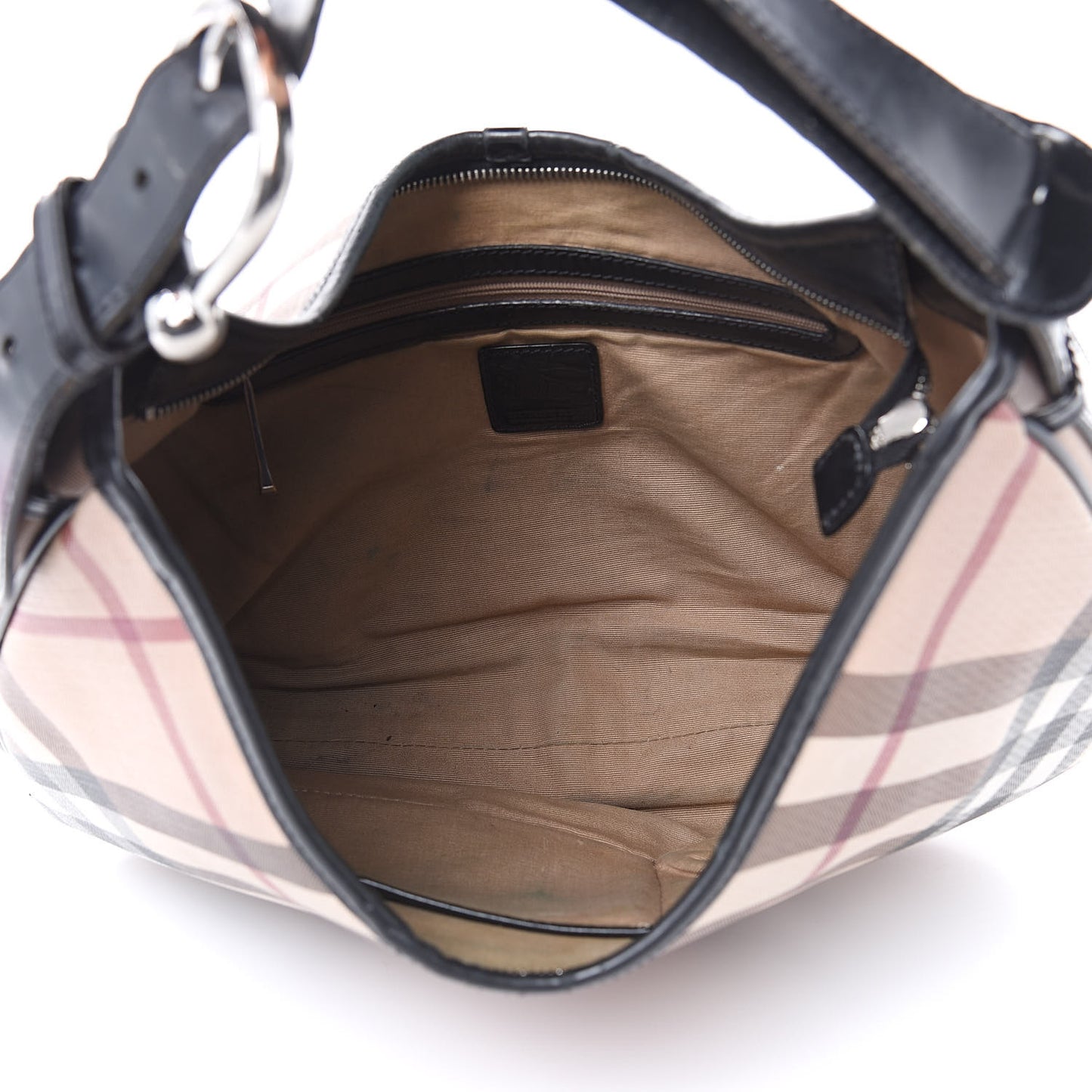 Calfskin Supernova Check Medium Barton Hobo Black