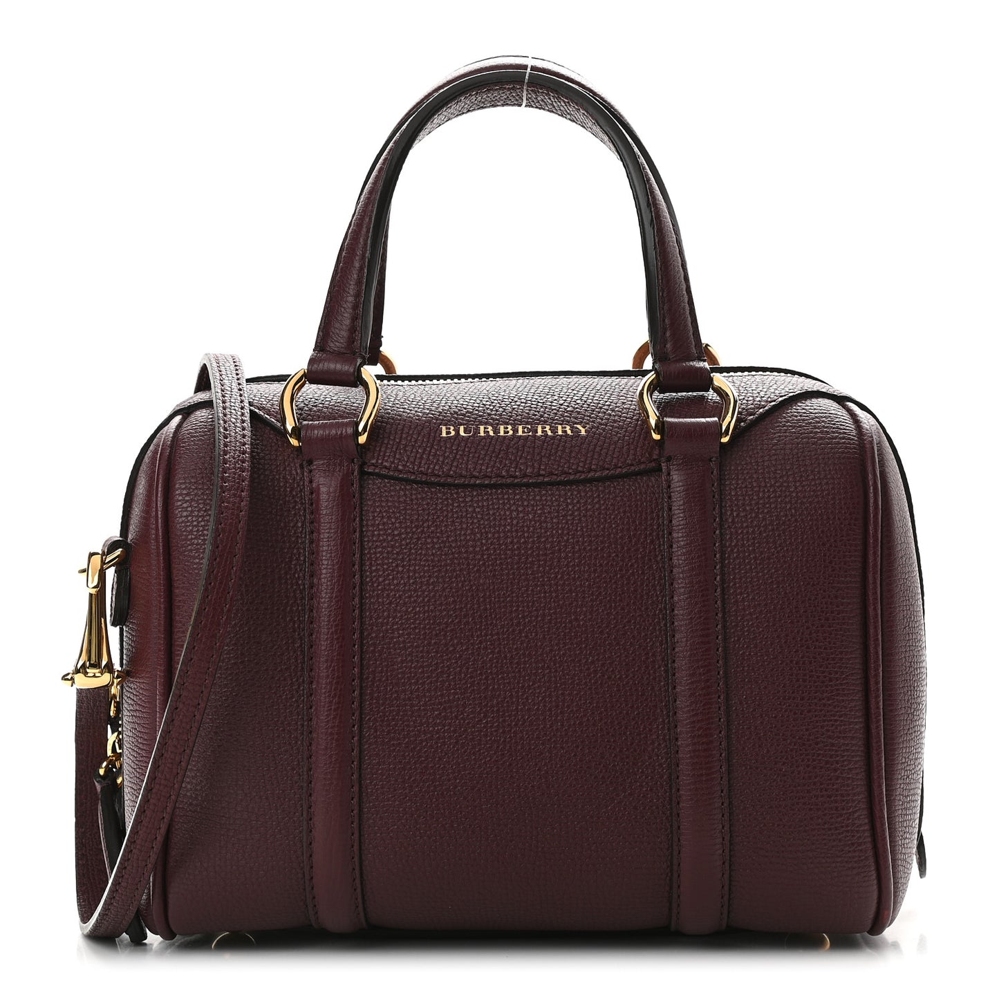 Derby Calfskin Small Alchester Bowling Bag Mahogany Red