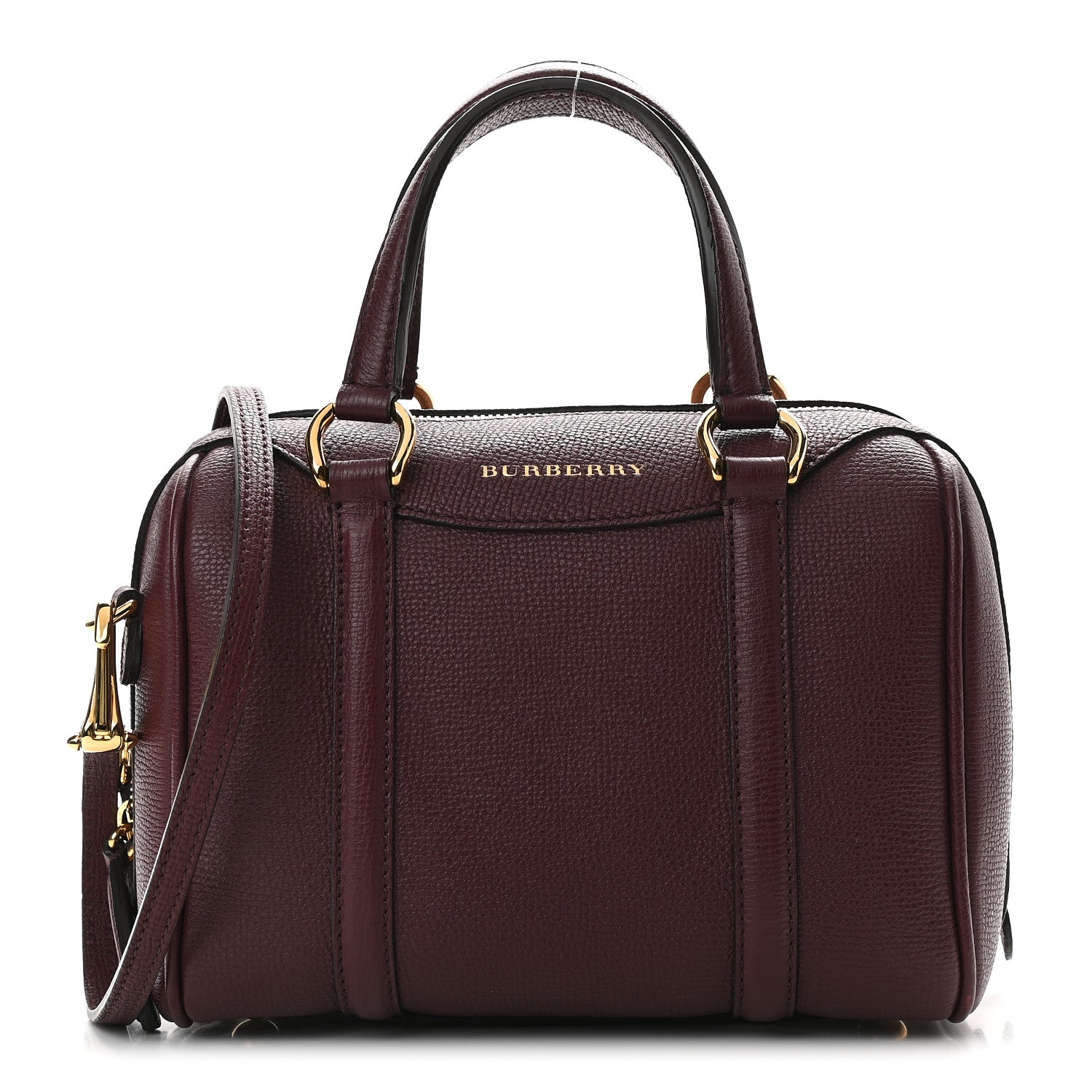Burberry Derby Calfskin Small Alchester Bowling Bag Mahogany Red 1 of 8