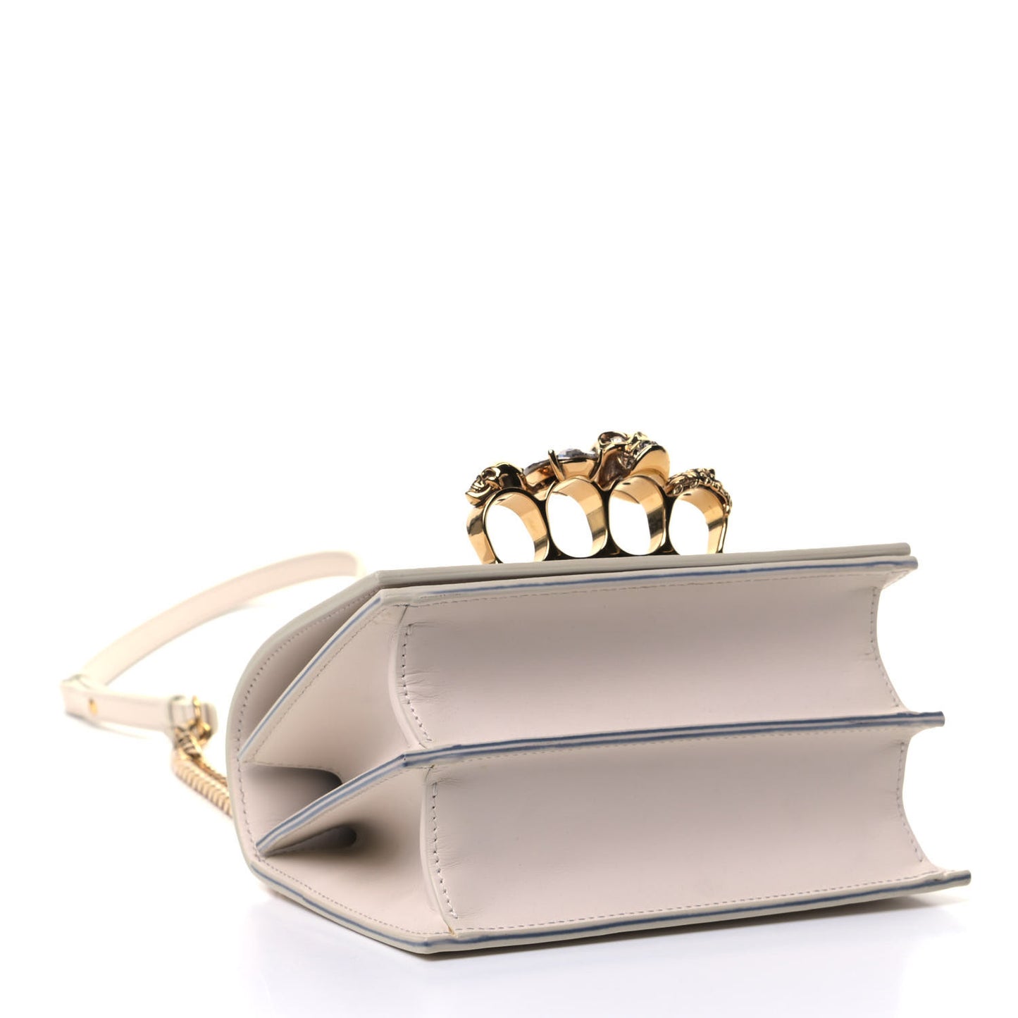Calfskin Knuckle Crossbody Off White