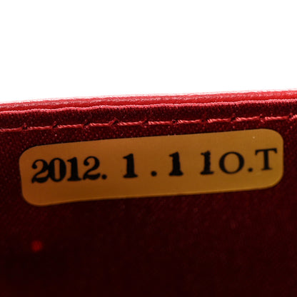 Chanel Lambskin Camellia Embossed Flap Card Holder Red 9 of 9
