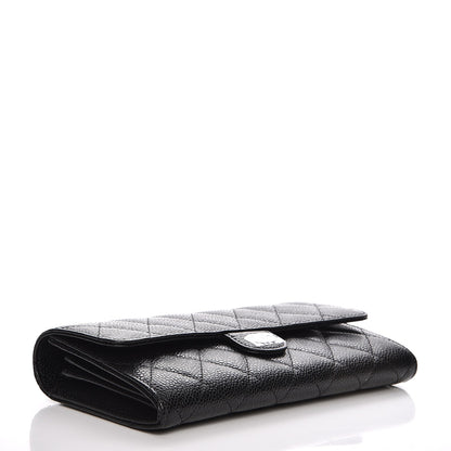 Chanel Caviar Quilted Large Flap Wallet Black 4 of 8