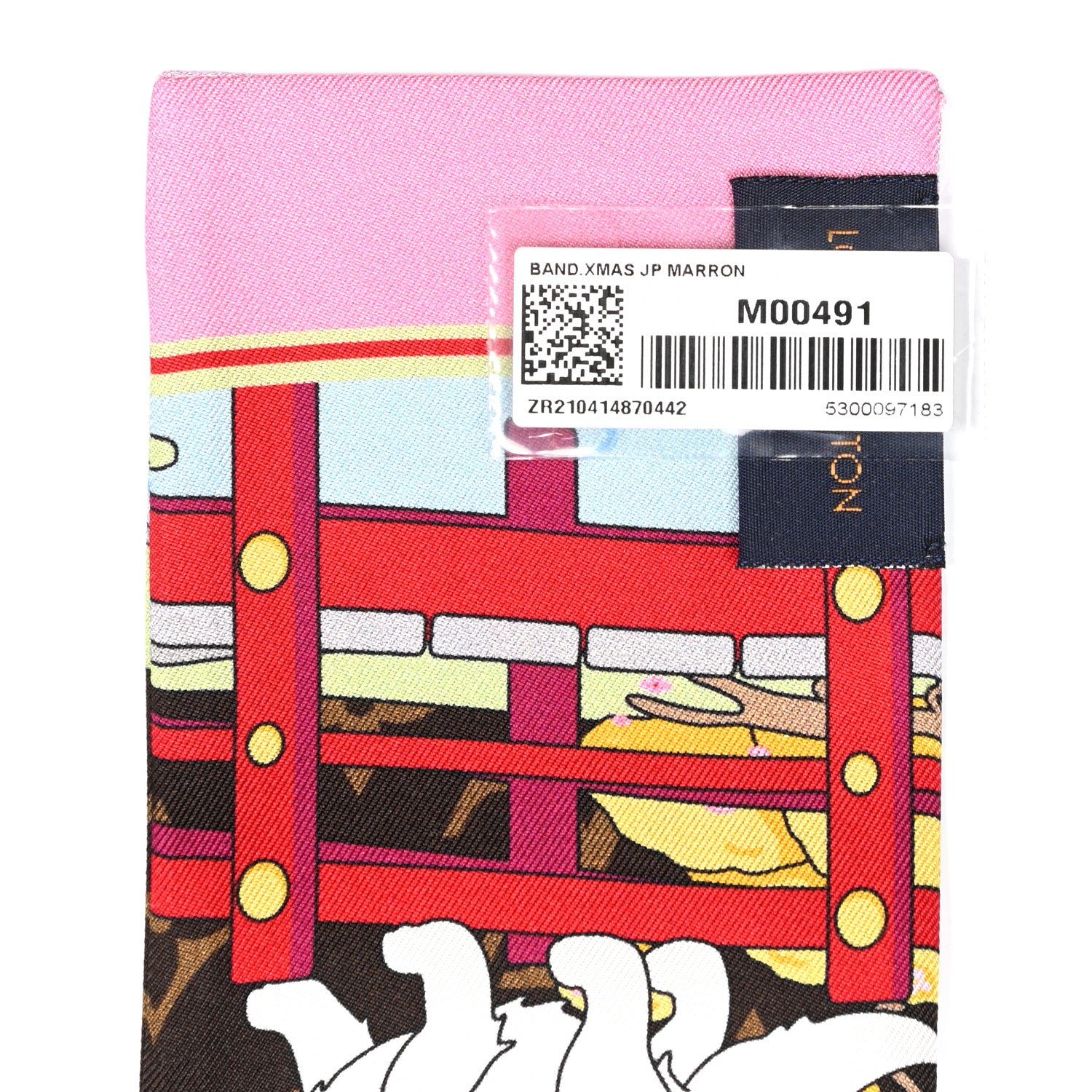 Louis Vuitton Silk Monogram 2021 Christmas Animation Japanese Garden Bandeau Marron 3 of 3