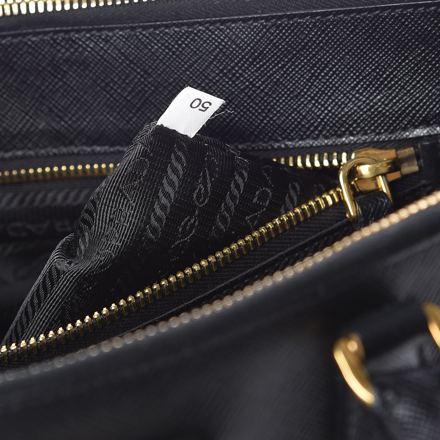 Prada Saffiano Medium Galleria Double Zip Tote Black 11 of 12