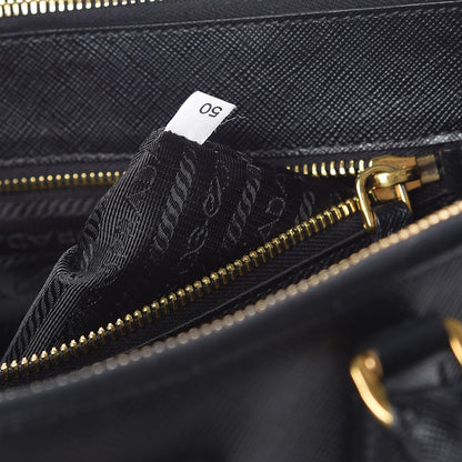 Prada Saffiano Medium Galleria Double Zip Tote Black 11 of 12