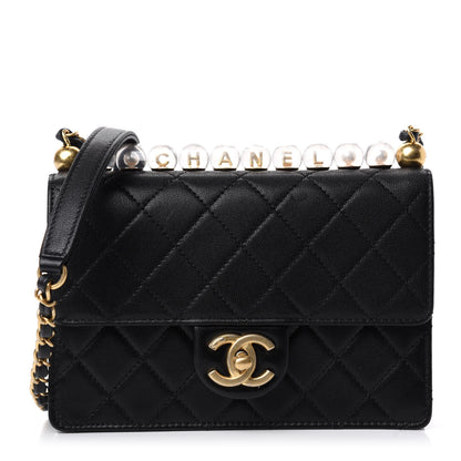 Chanel Lambskin Quilted Small Chic Pearls Flap Black 1 of 11