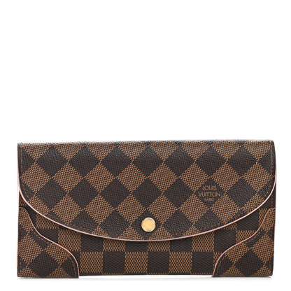 Louis Vuitton Damier Ebene Caissa Wallet Rose Ballerine 1 of 7
